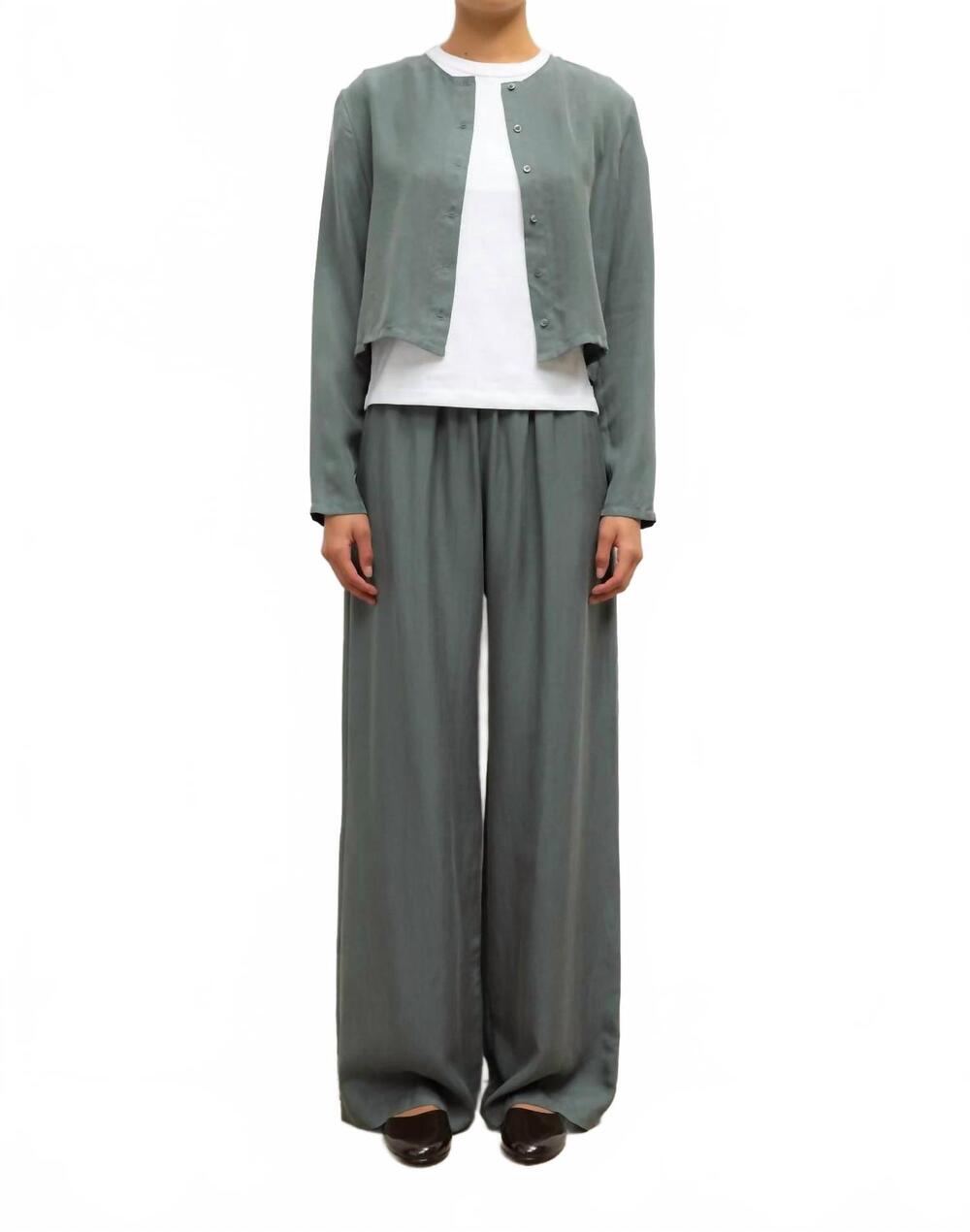 NEW LESET kim pocket pant in eucalyptus